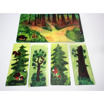 Výuková hračka Gerlich Oboustranně kulisy k divadlu V lese, U vodníka