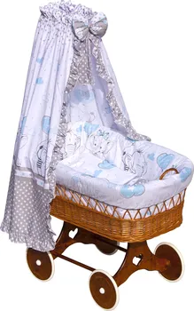 Kolébka pro miminko Scarlett Proutěný košík s nebesy Gusto