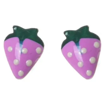 Náušnice Dětské stříbrné náušnice jahůdky STNAD062/3F