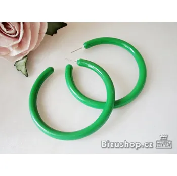 Náušnice Náušnice Kruhy plastové zelené 96302