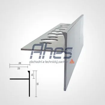 Stavební profil Profil TERASOVÝ 10mm, Barva inox kartáčovaný