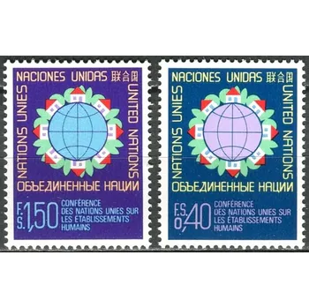 Poštovní známka (1976) MiNr. 58 - 59 ** - OSN Ženeva - 1. Konference OSN o bydlení (HABITAT I), Vancouver