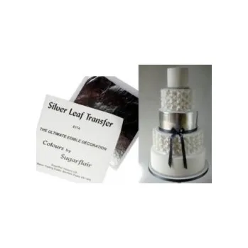 Jedlá dekorace na dort Jedlý stříbrný plát