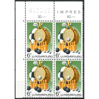 Poštovní známka (1980) MiNr. 1011 - ** - Lucembursko - 4-bl - Sport pro každého