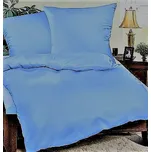 Prodloužené povlečení bavlna UNI 140x220, 70x90cm Modrá, Výběr zapínání: - zipový uzávěr