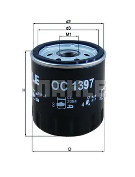 Olejový filtr Mahle OC 1397