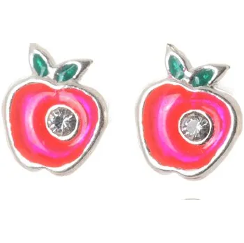 Náušnice Dětské stříbrné náušnice jablíčka STNAD062/12F