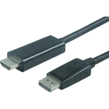Kabel PREMIUMCORD Kabel DisplayPort 1.2 na HDMI 2.0, pro rozlišení 4Kx2K@60Hz, 1m