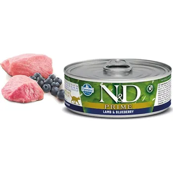 Krmivo pro kočku N&D CAT PRIME Adult Lamb & Blueberry 70g 1+1