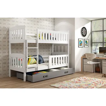 Dětská postel Nábytek PEGAS s.r.o. Patrová postel Kuba bílá/grafit