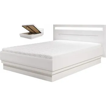 Postel Manželská postel Irma 160x200cm s úložným prostorem - bílá