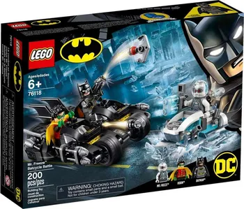 Stavebnice LEGO LEGO Super Heroes 76118 Mr. Freeze vs. Batman na Batmotorce