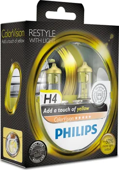 Autožárovka Autožárovky H4 12V Žlutý design ColorVision Yellow 12342CVPYS2 Philips