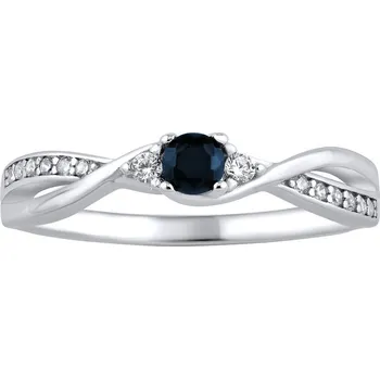 Prsten Silvego Stříbrný prsten s pravým přírodním Safírem Velikost prstenu: obvod 48 mm (průměr 15,3 mm)