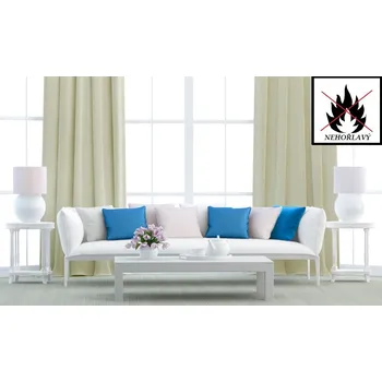 Dekorační látka Blackout nehořlavý - krémová bez obšití 150