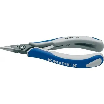 Ruční nářadí KNIPEX 3422130 Přesné přidržovací kleště na elektroniku (Délka 130mm. Půlkulaté čelisti. Kalené, Leštěná hlava, rukojeti s vícesložkovými povlaky. DIN ISO 9655.)