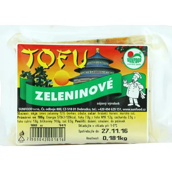 Tofu zeleninové - Sunfood cca 200g