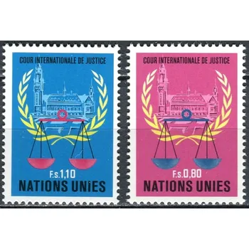 Poštovní známka (1979) MiNr. 86 - 87 ** - OSN Ženeva - Mezinárodní soudní dvůr, Haag