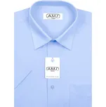 Pánská košile AMJ jednobarevná JK046, azurová, krátký rukáv, vel. 41