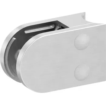 Zábradlí Feldmann 3833-V4A - nerezový držák skla na trubku pr. 33,7 mm - model 38, AISI 316 brus, pro nerezové zábradlí