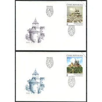 Poštovní známka Česká pošta (2019) FDC 1027 - 1028 - Česká republika - specimen - Pražský hrad v ročních obdobích "E"
