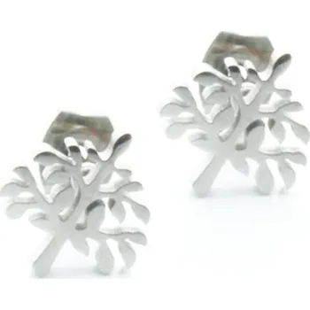 Náušnice Náušnice z chirurgické oceli strom života S713013