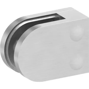 Zábradlí Feldmann 1200-V4A - nerezový držák skla na rovinu - model 12, AISI 316 brus, pro nerezové zábradlí