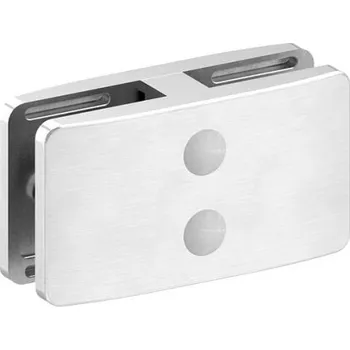 Zábradlí Feldmann 24-V4A-180 - nerezový držák skla - model 24, přímá spojka 180°, AISI 316 brus, pro nerezové zábradlí