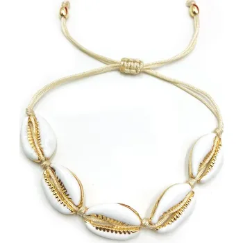 Náramek B-TOP Dámský módní náramek s pozlacenými mušlemi