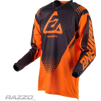 Cyklistické oblečení Pánský MX dres ANSWER Syncron Jersey Drift Flo Orange Charcoal 2019 XXL