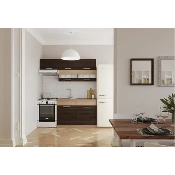 Kuchyňská linka Kuchyňská linka MODENA 180, rijeka tmavá/rieka světlá