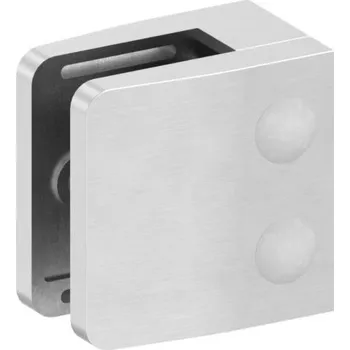 Zábradlí Feldmann 1400-V4A - nerezový držák skla na rovinu - model 14, AISI 316 brus, pro nerezové zábradlí