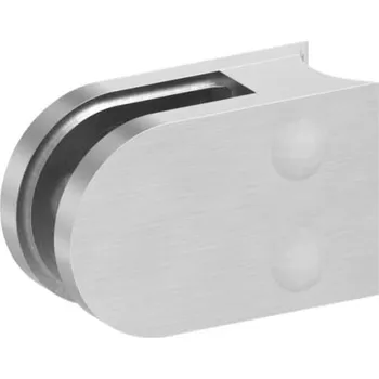 Zábradlí Feldmann 1233-V4A - nerezový držák skla na trubku pr. 33,7 mm - model 12, AISI 316 brus, pro nerezové zábradlí