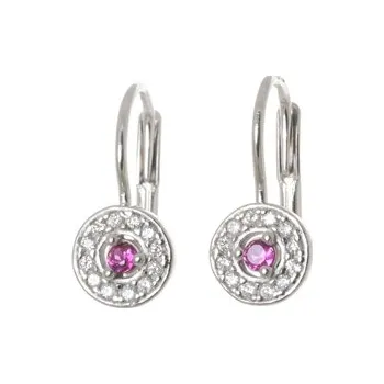 Náušnice Stříbrné naušnice se zirkony STNAU0120F