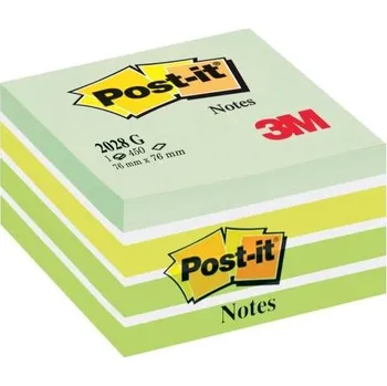 Samolepící bloček Bloček Post-it kostka 2028 G, 76x76 mm, 450 lístků, zelený