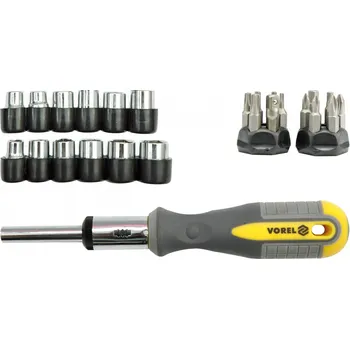 Bit Šroubovák ráčnový s příslušenstvím 29 ks Vorel TO-60975