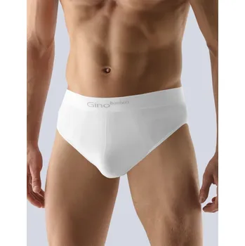Pánské oblečení GINA pánské slipy se širším bokem, širší bok, bezešvé, jednobarevné Bamboo PureLine 51003P bílá S/M