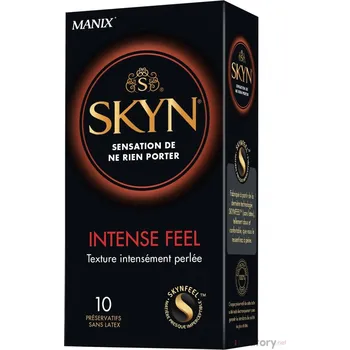 Tenké kondomy bez latexu Manix SKYN Intense Feel - vroubkované, 10 ks