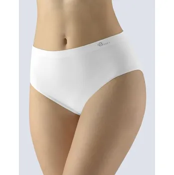 Kalhotky GINA dámské kalhotky klasické mama, větší velikosti, bezešvé, jednobarevné Bamboo Soft 01003P bílá XLXXL