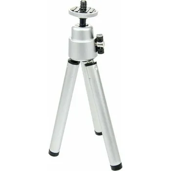 Příslušenství pro videokameru Přenosný mini stativ s otočnou hlavou - stříbrný