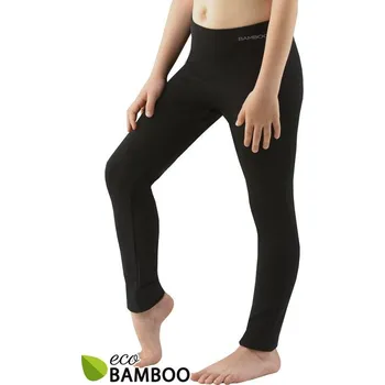 GINA dětské legíny dlouhé dětské, bezešvé, klasické Eco Bamboo 95034P černá 140/146