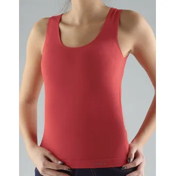 GINA dámské tílko, širší ramínka, bezešvé, jednobarevné MicroPolyamid 08008P bordo S/M