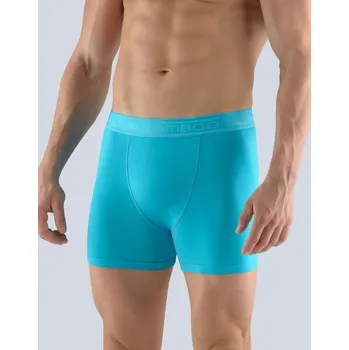 Pánské oblečení GINA pánské boxerky delší nohavička, šité, jednobarevné Bamboo Classic 74117P dunaj 50/52