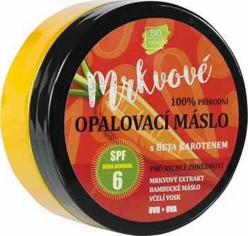 Přípravek na opalování Vivaco Mrkvové opalovací máslo SPF6 150 ml