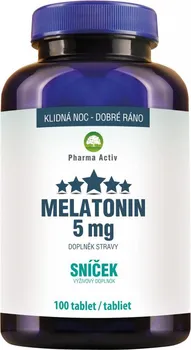 Přípravek na podporu paměti a spánku Pharma Activ Melatonin 5 mg Sníček 100 tbl.