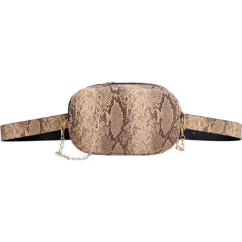 Kabelka Ledvinka Miranda Snake Beige PE1015