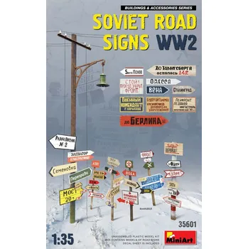 Plastikový model Miniart 1/35 Soviet Road Signs WWII