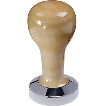 Buna café tamper, javor, lak, 51 mm, nerez lesk, plochý