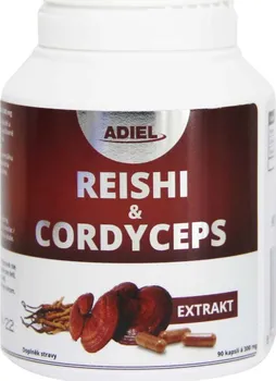 Přírodní produkt Adiel Reishi and Cordyceps 90 cps.