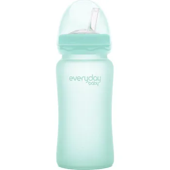 Kojenecká láhev Everyday Baby Skleněná láhev s brčkem 240 ml